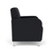 Lesro Siena Lounge Reception Wide Guest Chair, Brushed Steel, MD Black Upholstery SN1201 - alternate 2